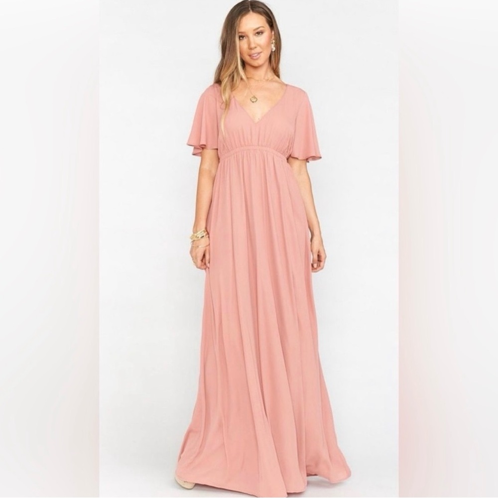 Brand New Show Me Your Mumu Dusty Rose Emily Empire Maxi Dress - Size XXS